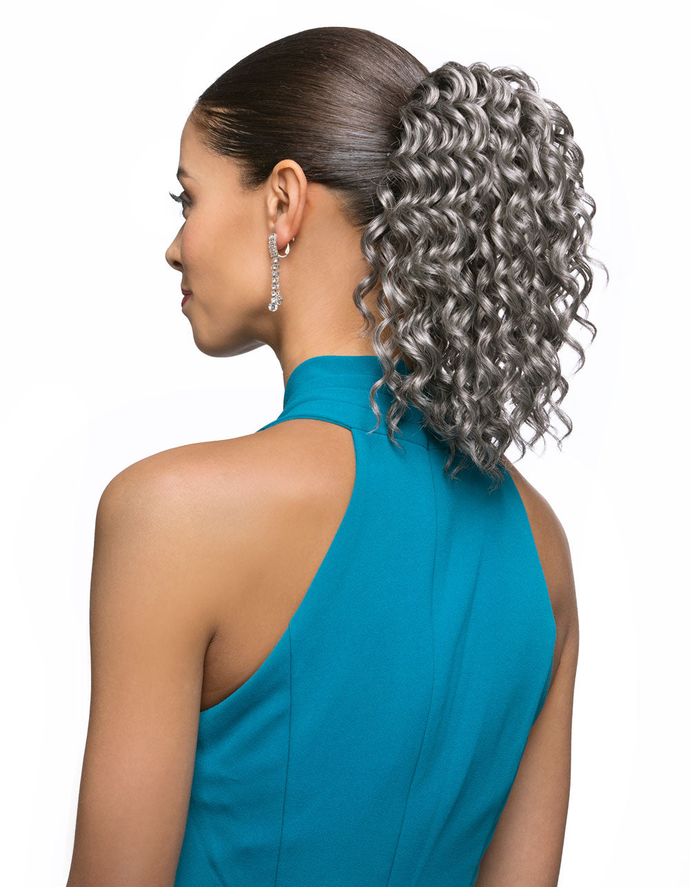 Drawstring Styles DS22 Drawstring | Silver Gray Drawstring Ponytail | Foxy Silver ...
